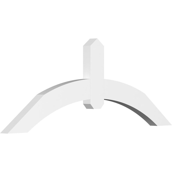 Ekena Millwork Archdale Architectural Grade PVC Gable Bracket, 48"W x 18"H x 2"D x 4"F, 9/12 Pitch GBP048X18X0204ARC00 - main